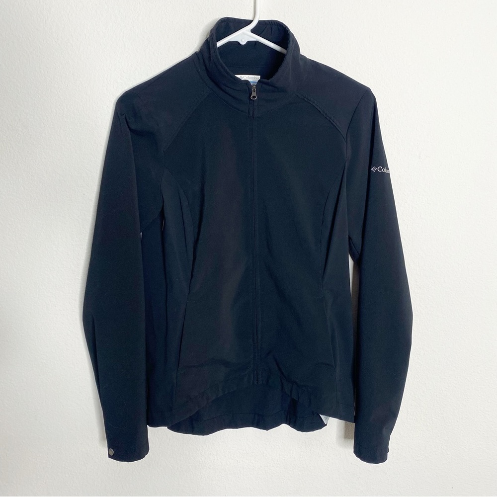 Columbia lightweight full zip black weather resistant jacket size small